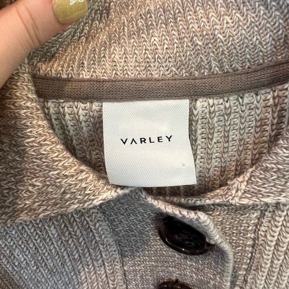 Varley Audrey Knit Polo Sweater Womens Size Large Coastal Grandma - Picture 3 of 5